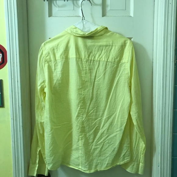 yellow button up blouse - Picture 2 of 3